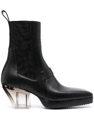 Rick Owens - Black 75 Leather Western Boots