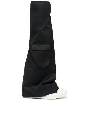 Rick Owens - Black Cargo Fetish Knee Length Boots