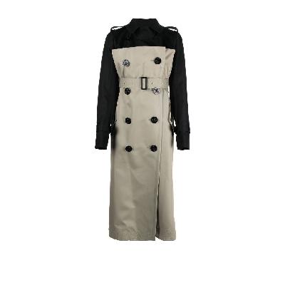 Sacai - Neutral Panelled Cotton Trench Coat