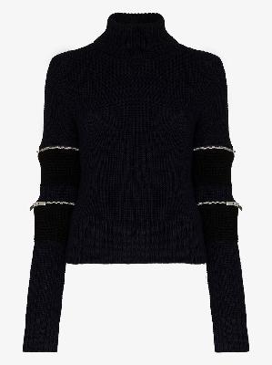 Sacai - Zip Sleeve Roll Neck Sweater