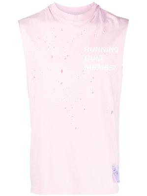 Satisfy - Pink Mothtech Organic Cotton Muscle Vest Top