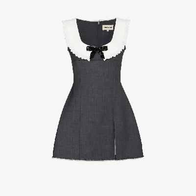 SHUSHU/TONG - Grey Frilled Neck Dress