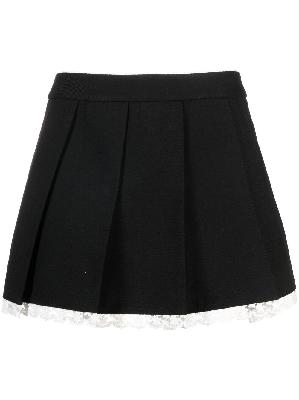 SHUSHU/TONG - Black Pleated Wool Mini Skirt