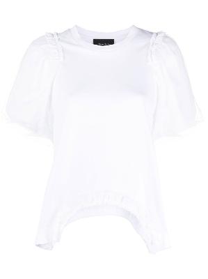 Simone Rocha - White Asymmetric Tulle T-Shirt