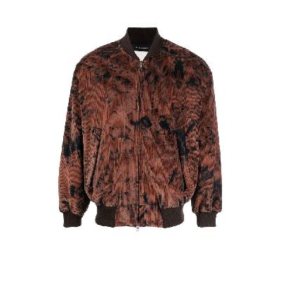 Song For The Mute - Brown Bleached Corduroy Bomber Jacket