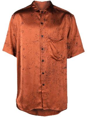 Song For The Mute - Orange Oversized Short Sleeve Shirt