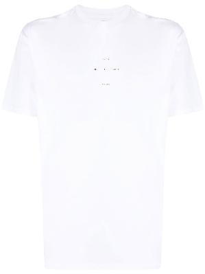 Song For The Mute - White Logo Print Cotton T-Shirt