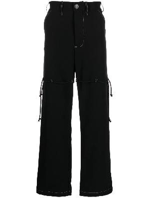 Song For The Mute - Black High Waist Straight-Leg Trousers