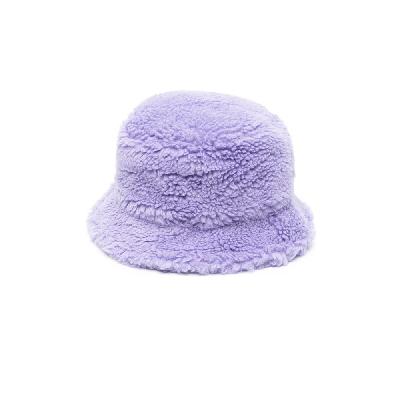 STAND STUDIO - Purple Wera Faux Fur Bucket Hat