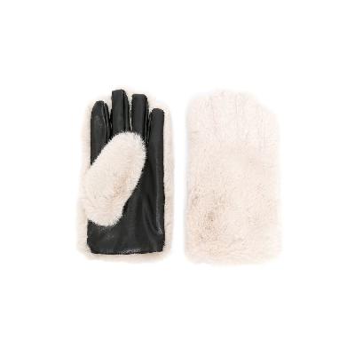 STAND STUDIO - Neutral Carmen Faux Fur Gloves