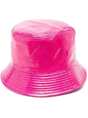 STAND STUDIO - Pink Faux-Leather Bucket Hat
