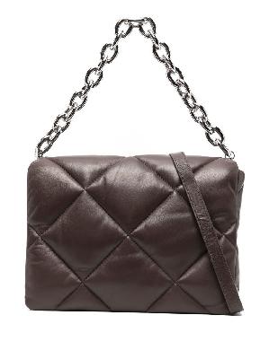 STAND STUDIO - Brown Brynnie Quilted Leather Shoulder Bag