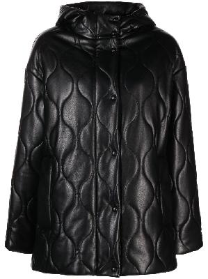 STAND STUDIO - Black Everlee Quilted Faux Leather Jacket