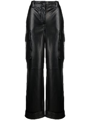 STAND STUDIO - Black Asha Faux Leather Trousers
