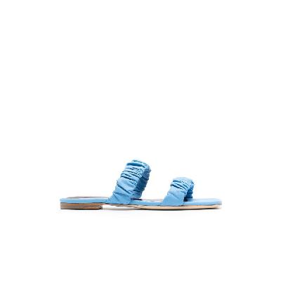 STAUD - Blue Maya Leather Sandals