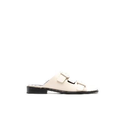 STAUD - Neutral Remi Leather Sandals
