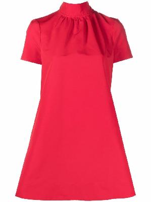 STAUD - Red Ilana Short Sleeve Mini Dress