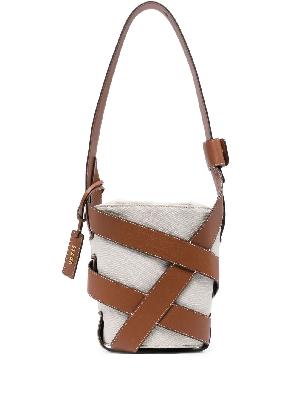STAUD - Neutral Hive Leather Bucket Bag