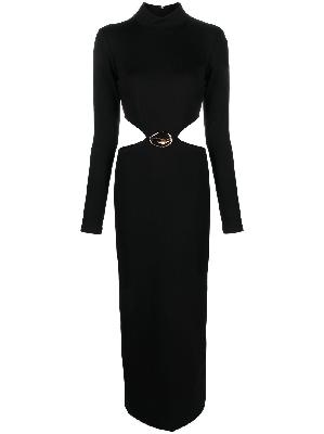 STAUD - Black Arlette Cut-Out Maxi Dress
