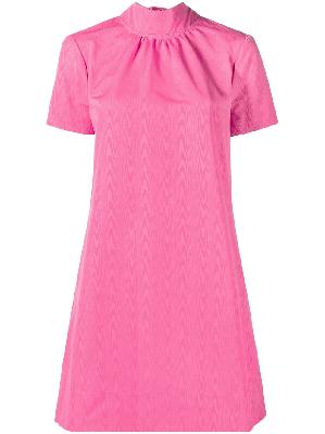 STAUD - Pink Lana Mini Shift Dress