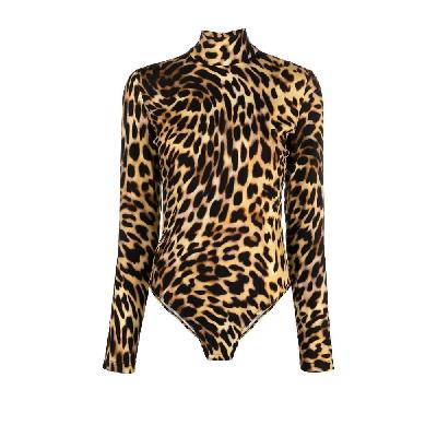 Stella McCartney - Neutral Leopard Print Bodysuit
