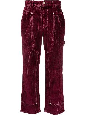 Stella McCartney - Purple Straight-Leg Velvet Jeans