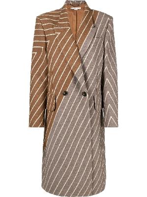 Stella McCartney - Brown Stella Variegated Stripe Coat