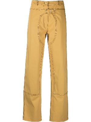 Stella McCartney - Yellow Straight-Leg Cotton Trousers