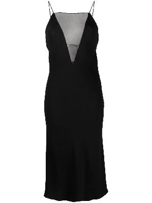Stella McCartney - Black Silk Crêpe Midi Dress