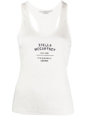Stella McCartney - White Logo Print Racerback Vest Top