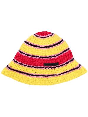 Stella McCartney - Yellow Cotton Crochet Bucket Hat