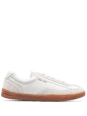 Stone Island - White Leather Low-Top Sneakers