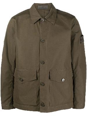 Stone Island - Green Compass Patch Cotton Jacket
