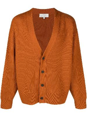 Studio Nicholson - Orange 5GG Fisherman's Knit Merino Wool Cardigan