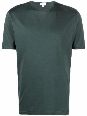 Sunspel - Green Crew Neck Cotton T-Shirt
