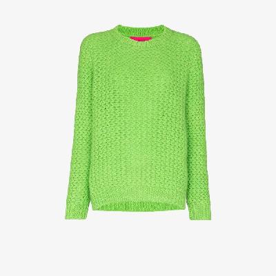 The Elder Statesman - Green Rope Stitch Cashmere Sweater