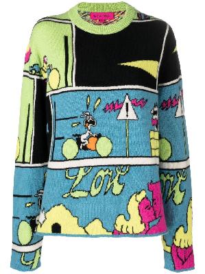 The Elder Statesman - Multicolour Baptiste Love Tunnel Cashmere Sweater