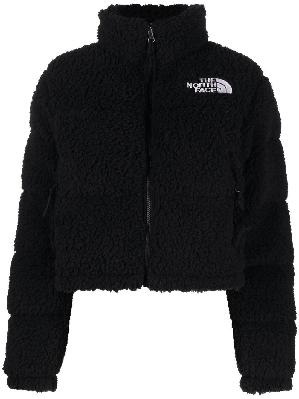 The North Face - Black Logo-Embroidered Fleece Jacket