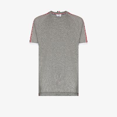 Thom Browne - Grey RWB Tape Cotton T-Shirt
