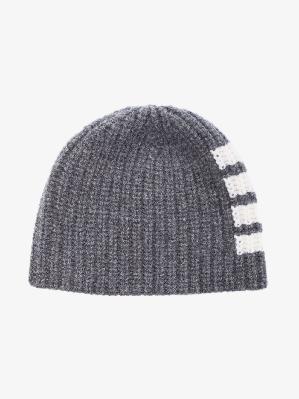 Thom Browne - Grey 4-Bar Stripe Merino Wool Beanie Hat