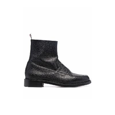 Thom Browne - Black Penny Loafer Ankle Boots