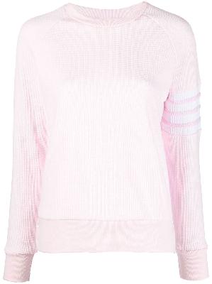 Thom Browne - Pink 4-Bar Stripe Cotton Sweater