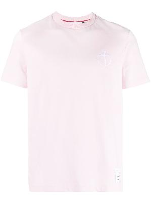 Thom Browne - Pink Embroidered Anchor Cotton T-Shirt