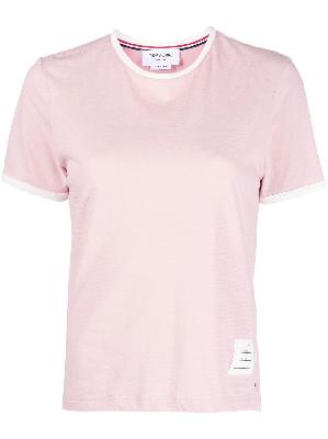 Thom Browne - Pink RWB Stripe Cotton T-Shirt