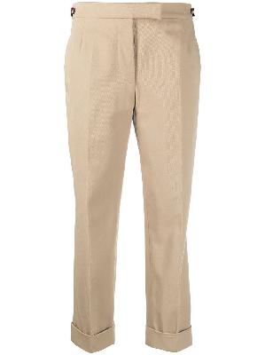 Thom Browne - Neutral Low-Rise Cropped Trousers