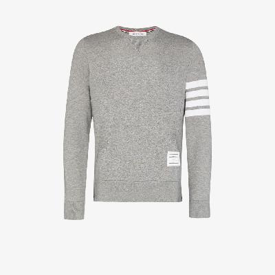 Thom Browne - Grey 4-Bar Stripe Cotton Sweatshirt