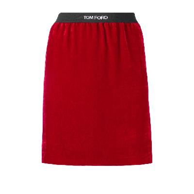 TOM FORD - Red Velvet Mini Skirt