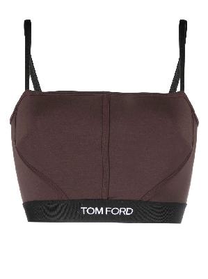 TOM FORD - Brown Double Peach Bralette Top