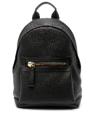 TOM FORD - Black Buckley Leather Backpack