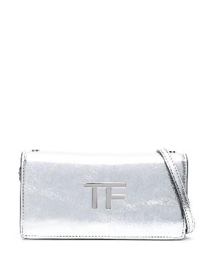 TOM FORD - Silver TF Mini Metallic Leather Bag